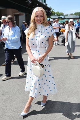 . 29 06 2026. London, United Kingdom. Katherine Jenkins arriving on the opening day of the Wimbledon Tennis Championships in London.  xStephenxLockx xi-Imagesx IIM-26863-0011