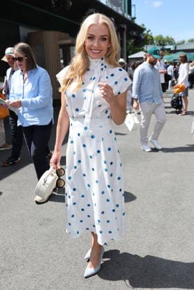 . 29 06 2026. London, United Kingdom. Katherine Jenkins arriving on the opening day of the Wimbledon Tennis Championships in London.  xStephenxLockx xi-Imagesx IIM-26863-0012