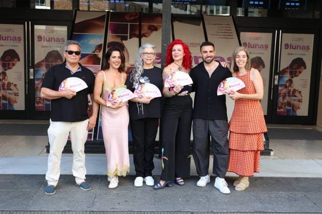Photo Call for the Film *9 Lunas*: Jorge Sanz, María León, Kiti Mánver, Patricia Ortega, and Zack Gómez Rolls pose at the photo call for the film *9 Lunas* at the Renoir Plaza Espana Cinemas on June 29, 2026, in Madrid, Spain. *9 Lunas* is a feel-good movie about a transgender man who one day discovers he is pregnant. This leads him to challenge his own understanding of his identity, forcing him to confront his ghosts from the past and decide whether to continue with the pregnancy or complete his transition. CELEBRITIES MOVIE ACTORACTORS AND ACTRESSES POSING AT THE CINEMA Ángel Díaz Brin Madrid, Spain  Copyright: xÃngelxDiazxBrinasx 7629714
