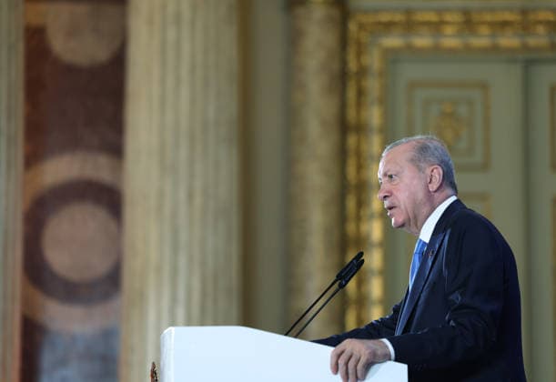 Turkish President Recep Tayyip Erdogan ISTANBUL, TURKIYE - JUNE 29: (----EDITORIAL USE ONLY - MANDATORY CREDIT - TURKISH PRESIDENCY MUSTAFA KAMACI HANDOUT - NO MARKETING NO ADVERTISING CAMPAIGNS - DISTRIBUTED AS A SERVICE TO CLIENTS----) Turkish President Recep Tayyip Erdogan makes a speech during a luncheon hosted in honor of NATO Parliamentary Speakers at the Dolmabahce Palace in Istanbul, Turkiye on June 29, 2026. TUR Presidency Mustafa Kamaci Anadolu Istanbul Turkey. Editorial use only. Please get in touch for any other usage.  Copyright: x2026xAnadoluxTURxPresidencyx xMustafaxKamacix