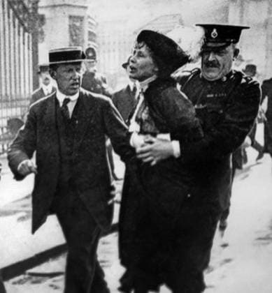 RECORD DATE NOT STATED Photograph of Emmeline Pankhurst being arrested Photograph of Emmeline Pankhurst being arrested in Britain. Emmeline Pankhurst (1858-1928) a British political activist and helper of the British suffragette movement who helped women win the right to vote. Editorial use only. All other uses to be cleared with the copyright owner (World History Archive), in advance., WHA_132_0003.jpg, Emmeline Pankhurst; British suffragette; political activist; women s rights; suffrage movement; British history; women s suffrage; British politics; feminist icon; women s empowerment; gender equality; women s liberation; social reform; civil rights; women s suffrage movement; British activism; women s rights advocate; British feminist; suf Copyright: xx