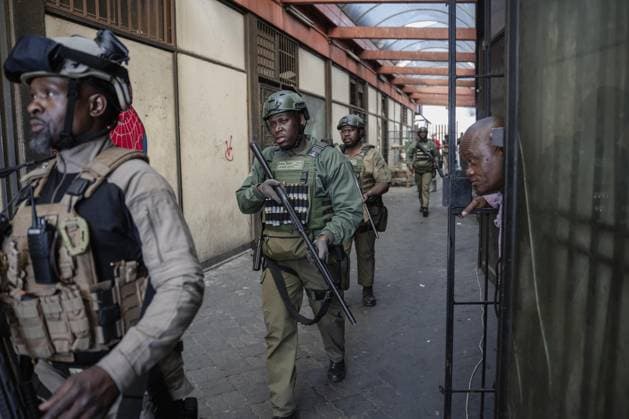 Anti-immigrant demonstrations continue in South Africa SOWETO, SOUTH AFRICA - JUNE 29: Special forces check the ID s of some protesters as hundreds of people gather to protest irregular migrants and called on the government to deport undocumented immigrants in Soweto, in South Africa s Johannesburg province, on June 29, 2026. Anti-immigrant demonstrations are being held across South Africa as growing pressure on foreign nationals in recent months has brought migration, unemployment and security issues back into the national spotlight. Ihsaan Haffejee Anadolu Soweto South Africa. Editorial use only. Please get in touch for any other usage.  Copyright: x2026xAnadoluxIhsaanxHaffejeex