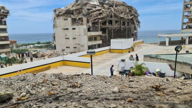 June 29, 2026, Catia La Mar, Venezuela: Buildings suffer damage from the June 24 earthquakes in the Caribbean Sea coast city of Catia La Mar, the latest figures bringing the death toll to 1,400. Best quality available Catia La Mar Venezuela  - ZUMAt113 20260629_zaa_t113_017 Copyright: xMikhailxMakeyevx