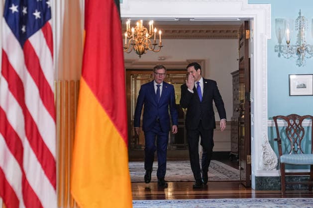 Marco Rubio meets with German Foreign Minister Johann Wadephul in Washington DC WASHINGTON DC, UNITED STATES - JUNE 29: U.S. Secretary of State Marco Rubio (R) meets with German Foreign Minister Johann Wadephul (L) at the Department of State in Washington DC, United States, on June 29, 2026. Mehmet Eser Anadolu Washington DC United States. Editorial use only. Please get in touch for any other usage.  Copyright: x2026xAnadoluxMehmetxEserx