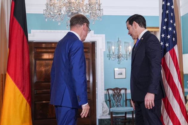 Marco Rubio meets with German Foreign Minister Johann Wadephul in Washington DC WASHINGTON DC, UNITED STATES - JUNE 29: U.S. Secretary of State Marco Rubio (R) meets with German Foreign Minister Johann Wadephul (L) at the Department of State in Washington DC, United States, on June 29, 2026. Mehmet Eser Anadolu Washington DC United States. Editorial use only. Please get in touch for any other usage.  Copyright: x2026xAnadoluxMehmetxEserx