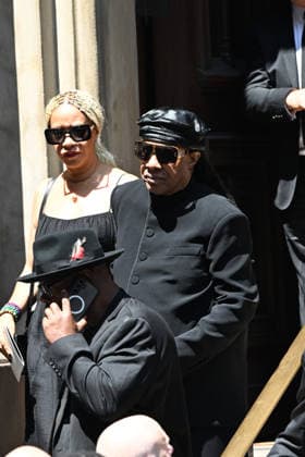 Mourners depart the funeral of legendary music executive Clive Davis, who died last week aged 94, at Central Synagogue in New York City Featuring: Stevie Wonder Where: New York City, New York, United States When: 29 Jun 2026 Credit: Elder Ordonez INSTARimages EDITORIAL USE ONLY. NOT FOR USE BY NEWSPAPERS BASED IN THE UK. Copyright: xx instar55815922