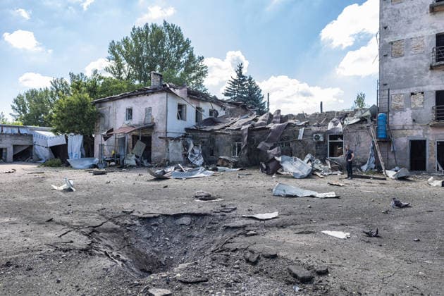 Ukrainian firefighters after Russian bombing in Druzhkivka DRUZHKIVKA, UKRAINE - JUNE 29: A view of the Druzhkivka fire station damaged after being hit by three Russian aerial bombs, in Druzhkivka, Ukraine, 29 June 2026. Diego Herrera Carcedo Anadolu Druzhkivka Ukraine. Editorial use only. Please get in touch for any other usage.  Copyright: x2026xAnadoluxDiegoxHerreraxCarcedox