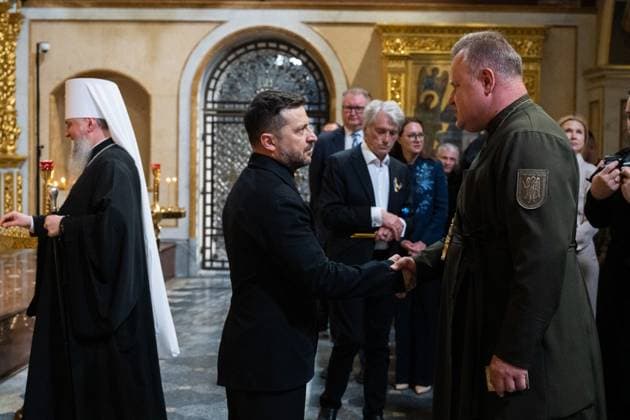Ukrainian President Volodymyr Zelenskyy participates in events commemorating Ukrainian Constitution Day, observed annually on June 28, to mark the adoption of the country s constitution in 1996 Ukrainian President Volodymyr Zelenskyy participates in events commemorating Ukrainian Constitution Day, observed annually on June 28, to mark the adoption of the country s constitution in 1996, in Kyiv, Ukraine, June 28, 2026. Photo by PRESIDENT OF UKRAINE apaimages Ukraine Ukraine Ukraine 280626_Ukraine_UPO_00(30).jpeg Copyright: xapaimagesxPRESIDENTxOFxUKRAINEx xapaimagesx