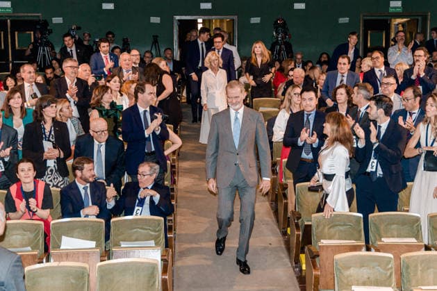 The King Presides Over the COTEC 2026 Foundation’s Annual Event in Madrid King Felipe VI upon his arrival at the COTEC Foundation for Innovation’s annual event, held at the Círculo de Bellas Artes Casa Europa on June 29, 2026, in Madrid, Spain. This forum brings together business leaders, scientists, academics, and institutional representatives to present the annual report on the state of innovation in Spain and discuss key strategies for the technological and digital transition of the productive sector. JUNE 29, 2026 Carlos Lujá Madrid, Spain  Copyright: xCarlosxLujanx 7631198