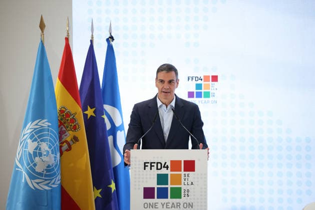 News Bilder des Tages Sánchez Speaks at the Inauguration of the New UN World Tourism Organization Headquarters at the FFD4 Forum in Madrid Prime Minister Pedro Sánchez speaks at the official inauguration of the new UN World Tourism Organization headquarters at the Madrid Convention Center on June 29, 2026, in Madrid, Spain. This speech serves as the backdrop for his participation in the international conference marking the first anniversary of the 4th International Conference on Financing for Development (FFD4) in Seville, which focuses on global economic cooperation and sustainability. JUNE 29, 2026 Alejandro Martínez Vé Madrid, Madrid, Spain  Copyright: xAlejandroxMartinezxVÃ lezx 7631216