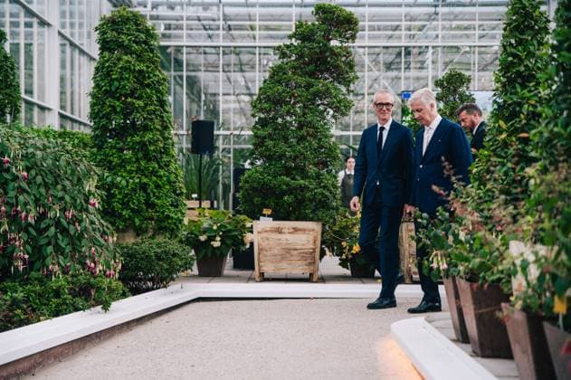 Koen Doens, Director-General for International Partnerships at the European Commission and King Philippe - Filip of Belgium pictured during a royal visit for the celebration of the 100th Anniversary of Virunga National Park at the Meise Botanical Garden, on Monday 29 June 2026.  EMILExWINDAL 179903186