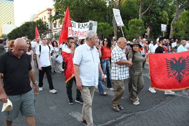 Protests in Albania hit 30th day over controversial Kushner-linked tourism project TIRANA, ALBANIA - JUNE 29: Protesters gather at Skanderbeg Square carrying banners and signs with the slogan Albania is not for sale as demonstrations continue on the 30th day against a planned tourism project in the Zvernec region of Vlora, in Tirana, Albania on June 29, 2026. Olsi Shehu Anadolu Tirana Albania. Editorial use only. Please get in touch for any other usage.  Copyright: x2026xAnadoluxOlsixShehux