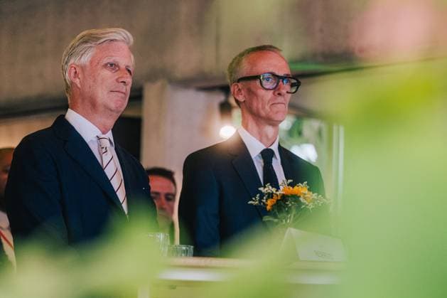 King Philippe - Filip of Belgium and Koen Doens, Director-General for International Partnerships at the European Commission pictured during a royal visit for the celebration of the 100th Anniversary of Virunga National Park at the Meise Botanical Garden, on Monday 29 June 2026.  EMILExWINDAL 179906709