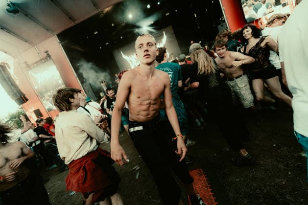 Demersal live at Roskilde Festival 2026 Roskilde, Denmark. 29th, June 2026. Festival goers seen at a live concert with the Danish hardcore band Demersal during the Danish music festival Roskilde Festival 2026 in Roskilde. Denmark, Roskilde  Copyright: xGonzalesxPhoto MathiasxKristensenx