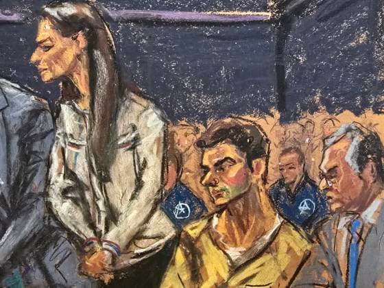 Photograph of a drawing by artist Jane Rosenberg depicting Luigi Mangione (C) alongside his defense attorneys Karen Friedman Agnifilo (L) and Marc Agnifilo during a hearing at a court in New York, United States, 29 June 2026. Federal Judge Margaret Garnett decided to postpone the start of the trial against Luigi Mangione, who is accused of murdering Brian Thompson, CEO of UnitedHealthcare, until early January 2027 to avoid a conflict with his state trial. Federal judge postpones the start of Luigi Mangione s trial until January !ACHTUNG: NUR REDAKTIONELLE NUTZUNG!  Copyright: xJanexRosenbergx USA1951 20260629-55020748915_1