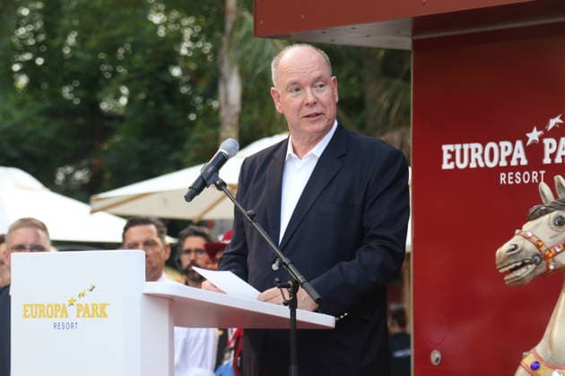 Im Bild: Fürst Albert II. von Monaco. Fürst Albert II. von Monaco und seine Familie, darunter Fürstin Charlene sowie die Kinder Prinz Jacques und Prinzessin Gabriella, weihten am 29. Juni 2026 den 18. europäischen Themenbereich Monaco im Europa Park in Rust ein. Begleitet wurden sie von Prinzessin StÃ phanie und Parkinhaber Roland Mack. *** Pictured: Prince Albert II of Monaco Prince Albert II of Monaco and his family, including Princess Charlene and their children, Prince Jacques and Princess Gabriella, inaugurated the Monaco European-themed area at Europa-Park in Rust on June 29, 2026. They were accompanied by Princess Stéphanie and park owner Roland Mack. Copyright: xAgenturxMatthiasxWehnertx xM.xGränzdörferx