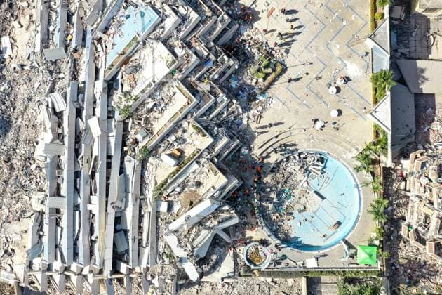 Aerial views of the destruction in Venezuela s La Guaira hit by earthquakes LA GUAIRA, VENEZUELA - JUNE 29: An aerial view of the devastation in Caravellada and Cariba, two of the most popular beachfront neighborhoods for vacationers in La Guaira, the Venezuelan city hardest hit by the earthquakes, on June 29, 2026. Hasret Cem Tekkesinoglu Anadolu La Guaira Venezuela. Editorial use only. Please get in touch for any other usage.  Copyright: x2026xAnadoluxHasretxCemxTekkesinoglux