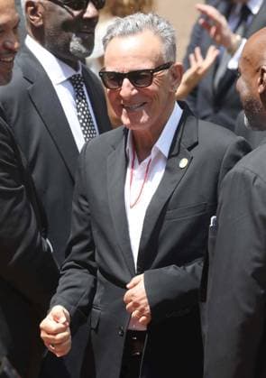 June 29, 2026, New York, New York, USA: Singer musician BRUCE SPRINGSTEEN seen at music mogul Clive Davis s Funeral held at Central Synagogue in midtown Manhattan. New York USA - ZUMAk03_ 20260629_zaf_k03_133 Copyright: xNancyxKaszermanx