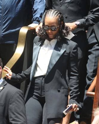 June 29, 2026, New York, New York, USA: Singer ALICIA KEYS seen at music mogul Clive Davis s Funeral held at Central Synagogue in midtown Manhattan. New York USA - ZUMAk03_ 20260629_zaf_k03_164 Copyright: xNancyxKaszermanx