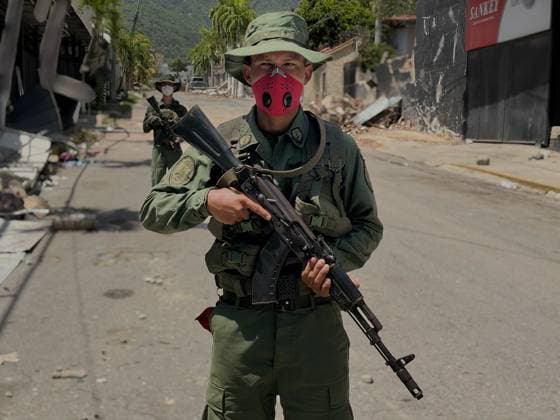 Death toll from Venezuela earthquakes climbs to 1,719 LA GUAIRA, VENEZUELA - JUNE 29: Military personnel provide humanitarian aid and security following powerful earthquakes in La Guaira, Venezuela on June 29, 2026. The Venezuelan government militarized the state of La Guaira following two earthquakes measuring 7.2 and 7.5 in magnitude with epicenters in Carabobo. The measure aims to coordinate rescue efforts and ensure control and protection for the population. Julio Urribarri Anadolu La Guaira Venezuela. Editorial use only. Please get in touch for any other usage.  Copyright: x2026xAnadoluxJulioxUrribarrix