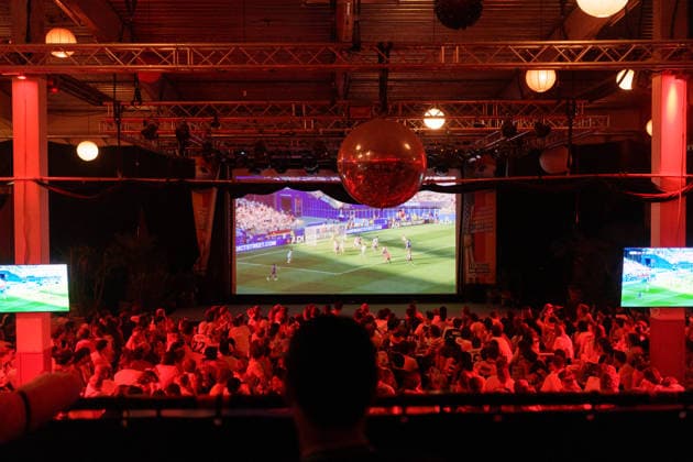 German Fans Watch Final World Cup Match at Public Viewing Germany - Munich, 29.06.2026 Football fans watch Germanys FIFA World Cup 2026 Round of 32 match against Paraguay during a public viewing event at the Backstage Kulturzentrum in Munich. Germany was eliminated after a 1 1 draw and a 4 3 penalty shootout defeat, ending its World Cup campaign. Bavaria