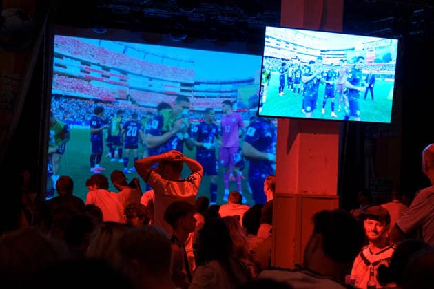 German Fans Watch Final World Cup Match at Public Viewing Germany - Munich, 30.06.2026 Spectator is desperate, as football fans watch Germanys FIFA World Cup 2026 Round of 32 match against Paraguay during a public viewing event at the Backstage Kulturzentrum in Munich. Germany was eliminated after a 1 1 draw and a 4 3 penalty shootout defeat, ending its World Cup campaign. Bavaria