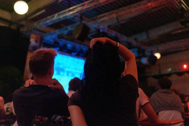 German Fans Watch Final World Cup Match at Public Viewing Germany - Munich, 30.06.2026 Spectator is desperate, as football fans watch Germanys FIFA World Cup 2026 Round of 32 match against Paraguay during a public viewing event at the Backstage Kulturzentrum in Munich. Germany was eliminated after a 1 1 draw and a 4 3 penalty shootout defeat, ending its World Cup campaign. Bavaria