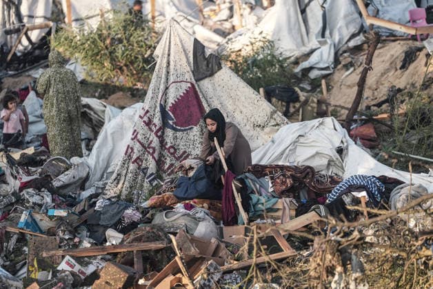 Israeli strike on Khan Yunis despite ceasefire leaves widespread destruction KHAN YUNIS, GAZA STRIP, PALESTINE - JUNE 30: A view of widespread destruction following an Israeli strike on tents sheltering displaced Palestinians in the Al-Mawasi area west of Khan Yunis in the southern Gaza Strip, Palestine on June 30, 2026. Israeli army carried out the attack despite the ceasefire, causing extensive damage in the area. Mahmoud Bassam Anadolu Khan Yunis Gaza. Editorial use only. Please get in touch for any other usage.  Copyright: x2026xAnadoluxMahmoudxBassamx