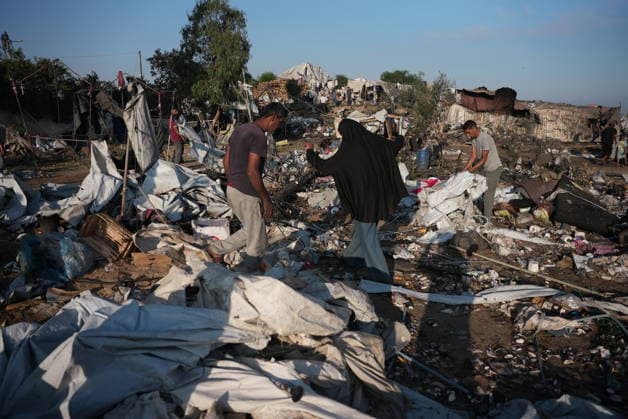 Israeli strike on Khan Yunis despite ceasefire leaves widespread destruction KHAN YUNIS, GAZA STRIP, PALESTINE - JUNE 30: A view of widespread destruction following an Israeli strike on tents sheltering displaced Palestinians in the Al-Mawasi area west of Khan Yunis in the southern Gaza Strip, Palestine on June 30, 2026. Israeli army carried out the attack despite the ceasefire, causing extensive damage in the area. Mahmoud Bassam Anadolu Khan Yunis Gaza. Editorial use only. Please get in touch for any other usage.  Copyright: x2026xAnadoluxMahmoudxBassamx