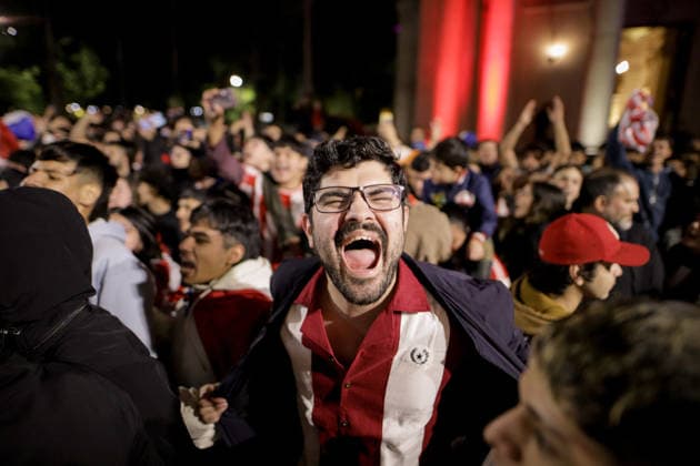 Paraguayan fans celebrate World Cup win over Germany ASUNCION, PARAGUAY - JUNE 30: Paraguayan football fans celebrate in Asuncion after Paraguay defeated Germany 4-3 in a penalty shootout following a 1-1 draw to advance to the Round of 16 of the FIFA World Cup 2026 on June 29, 2026. Nathalia Aguilar Anadolu Asuncion Paraguay. Editorial use only. Please get in touch for any other usage.  Copyright: x2026xAnadoluxNathaliaxAguilarx