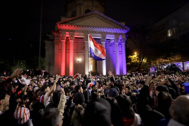Paraguayan fans celebrate World Cup win over Germany ASUNCION, PARAGUAY - JUNE 30: Paraguayan football fans celebrate in Asuncion after Paraguay defeated Germany 4-3 in a penalty shootout following a 1-1 draw to advance to the Round of 16 of the FIFA World Cup 2026 on June 29, 2026. Nathalia Aguilar Anadolu Asuncion Paraguay. Editorial use only. Please get in touch for any other usage.  Copyright: x2026xAnadoluxNathaliaxAguilarx