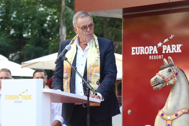 Roland Mack bei der Einweihung des Monaco-Bereichs im Europa-Park. Rust, 29.06.2026. *** Roland Mack at the opening of the Monaco area at Europa-Park in Rust, June 29, 2026 Copyright: xAgenturxMatthiasxWehnertx xM.xGränzdörferx
