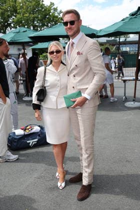. 30 06 2026. London, United Kingdom. Stuart Broad and Molly King arriving on day two of the Wimbledon Tennis Championships in London .  xStephenxLockx xi-Imagesx IIM-26865-0003