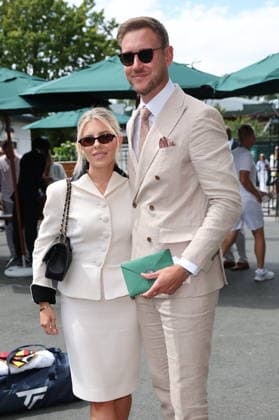 . 30 06 2026. London, United Kingdom. Stuart Broad and Molly King arriving on day two of the Wimbledon Tennis Championships in London .  xStephenxLockx xi-Imagesx IIM-26865-0004
