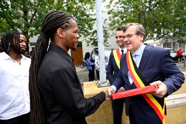 Inauguration of Patrice Lumumba Square in Liège LIEGE, BELGIUM - JUNE 30 : Inauguration of Patrice Lumumba Square in the Saint-Léonard district of Liège, attended by local authorities (Willy Demeyer Mayor of Liege) and representatives of Patrice Lumumba s family (Yvan Lumumba) on June 30, 2026 in Liege, Belgium, 30 06 2026 Liege Belgium  Copyright: xDidierxLebrunx