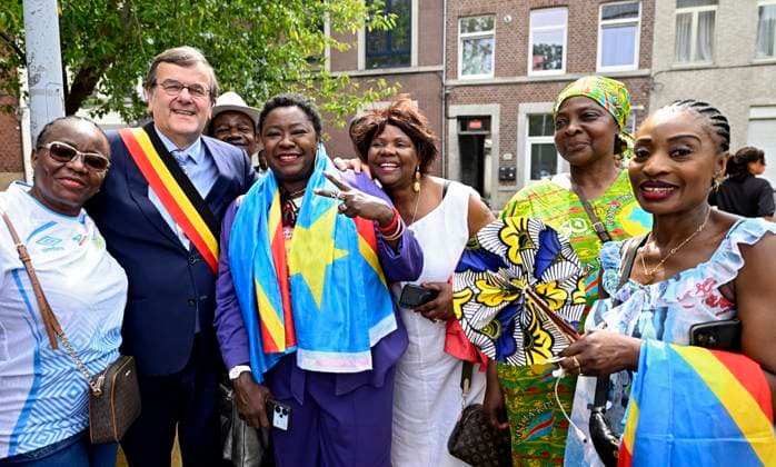 News Themen der Woche KW27 Inauguration of Patrice Lumumba Square in Liège LIEGE, BELGIUM - JUNE 30 : Inauguration of Patrice Lumumba Square in the Saint-Léonard district of Liège, attended by local authorities (Willy Demeyer Mayor of Liege) and representatives of Patrice Lumumba s family (Teddy, Yvan en Niomi Lumumba) on June 30, 2026 in Liege, Belgium, 30 06 2026 Liege Belgium  Copyright: xDidierxLebrunx