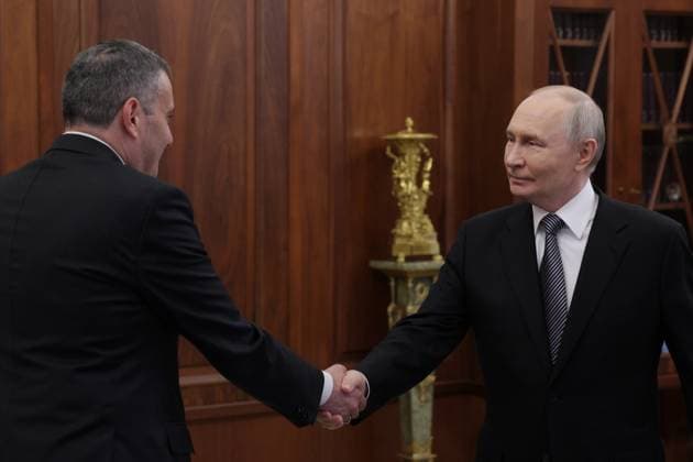 Russia Putin 9197869 30.06.2026 Russian President Vladimir Putin meets with Kursk Region Governor Alexander Khinshtein at the Kremlin in Moscow, Russia. Gavriil Grigorov Sputnik Moscow Russia  Copyright: xGavriilxGrigorovx