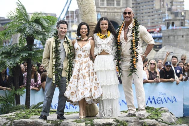 Moana Experience Media Launch at Potters Field Park in London Thomas Kail, Auli i Cravalho, Catherine Laga aia and Dwayne Johnson at the Moana Experience Media Launch at Potters Field Park in London on 30 June 2026, Credit:Justin Ng Avalon UK, London  Copyright: xJustinxNgx xAvalonx 1113541118