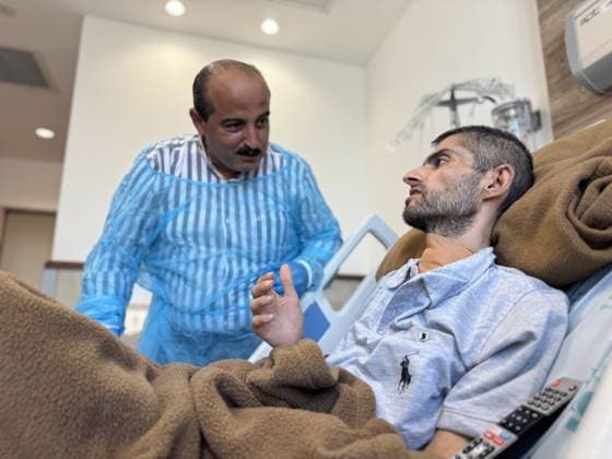 Palestinian journalist recalls life after brain hemorrhage following Israeli detention JENIN, WEST BANK, PALESTINE – JUNE 30: Palestinian journalist Mujahid Bani Muflih receives medical treatment at Ibn Sina Hospital after he was held in an Israeli prison for six months without charge and subjected to abuse during his detention in Jenin on June 30, 2026. Muflih, who underwent surgery after suffering a brain hemorrhage following his release, spoke to Anadolu about his detention and ongoing recovery. Moiz Salhi Anadolu Ramallah West Bank. Editorial use only. Please get in touch for any other usage.  Copyright: x2026xAnadoluxMoizxSalhix