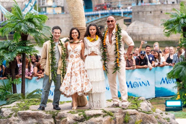 Thomas Kail, Auli i Cravalho, Catherine Laga aia and Dwayne Johnson attend the launch of the Moana Experience at Potters Fields Park in London, England on June 30, 2026 LONDON, ENGLAND - JUNE 30: Thomas Kail, Auli i Cravalho, Catherine Laga aia and Dwayne Johnson attend the launch of the Moana Experience at Potters Fields Park in London, England on June 30, 2026, Credit:Pupat Chenaksara Avalon United Kingdom, London, Potters Fields Park  Copyright: xPupatxChenaksarax xAvalonx 1113549922