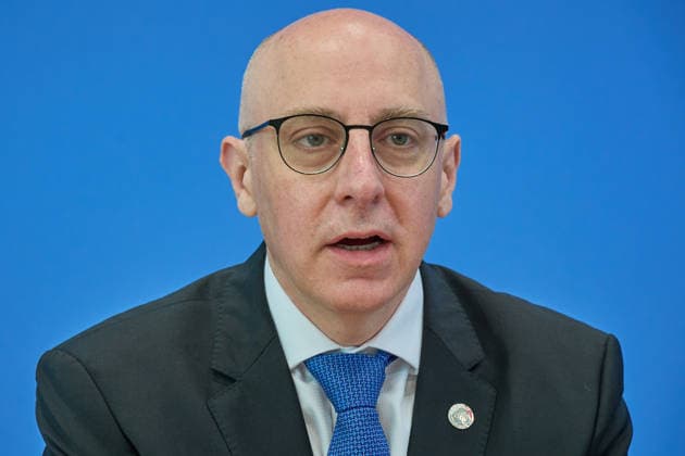Sinan Selen, Praesident des Bundesamtes fuer Verfassungsschutz (BfV), waehrend der Vorstellung des Verfassungsschutzberichtes 2025 in der Bundespressekonferenz in Berlin (Foto vom 30.06.2026). EDITORIAL USE ONLY *** Sinan Selen, President of the Federal Office for the Protection of the Constitution (BfV), during the presentation of the 2025 Report on the Protection of the Constitution at the Federal Press Conference in Berlin. Photo taken on June 30, 2026. EDITORIAL USE ONLY Copyright: epd-bild ChristianxDitsch D26D0630Verfassungsschutzbericht2025-102452