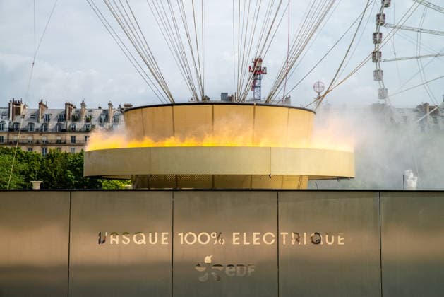 The Olympic Cauldron On Display For The Entire Summer - Paris The Olympic torch, one of the symbols of the Olympic and Paralympic Games, is seen after being reinstalled at the Tuileries Garden in Paris, France for the summer season, on June 30, 2026, in Paris, France. Photo by Denis Prezat ABACAPRESS.COM Paris France  Copyright: xPrezatxDenis ABACAx