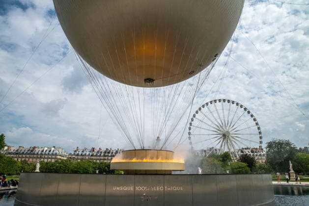 The Olympic Cauldron On Display For The Entire Summer - Paris The Olympic torch, one of the symbols of the Olympic and Paralympic Games, is seen after being reinstalled at the Tuileries Garden in Paris, France for the summer season, on June 30, 2026, in Paris, France. Photo by Denis Prezat ABACAPRESS.COM Paris France  Copyright: xPrezatxDenis ABACAx