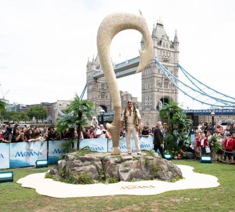 Dwayne Johnson attends the Moana Experience Launch in Potters Fields Park, London, England. UK. Tuesday 30th June 2026. Copyright: xJamesxWarrenx M4Z3Z7~M