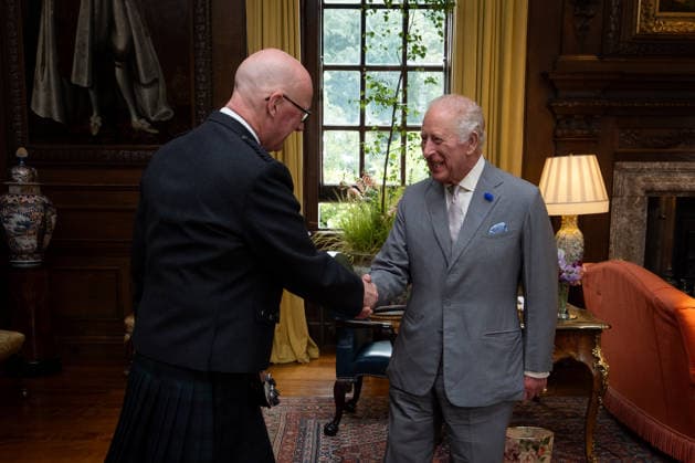 King visits Scotland for Holyrood Week King Charles III greets the First Minister of Scotland John Swinney during an audience at the Palace of Holyroodhouse in Edinburgh, as part of the King s visit to Scotland for Holyrood Week. Picture date: Tuesday June 30, 2026., Credit:Aaron Chown PA ROTA - B68 Avalon UK, Edinburgh  Copyright: xAaronxChownx xPAxROTAx-xB68x xAvalonx 1113567023