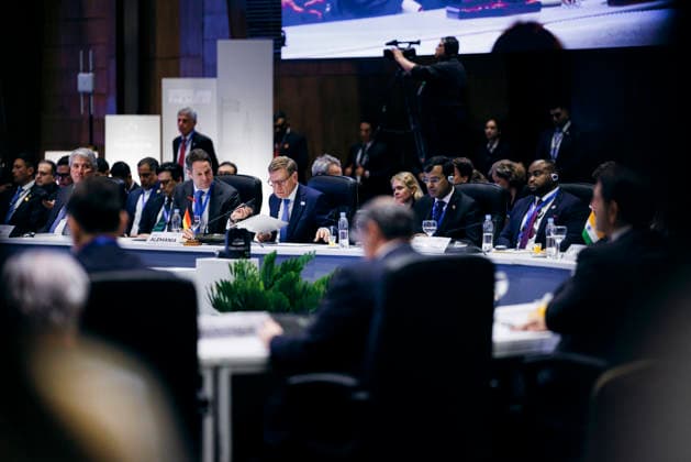 Johann Wadephul (CDU), Bundesaussenminister, aufgenommen im Rahmen der Mercosur Konferenz in Asuncion, 30.06.2026. Fotografiert im Auftrag des Auswaertigen Amtes (AA) Asuncion Paraguay *** Johann Wadephul (CDU), Federal Minister of Foreign Affairs, photographed during the Mercosur Conference in Asunción, June 30, 2026. Photographed on behalf of the Federal Foreign Office (AA) in Asunción, Paraguay. Copyright: xFelixxZahnx