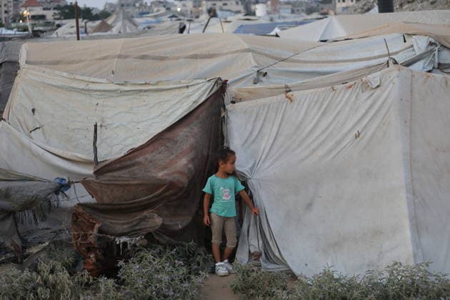 Displaced Palestinians endure harsh conditions in Deir al-Balah camp Displaced Palestinians live in worn-out tents clustered in Deir al-Balah, central Gaza Strip, on June 30, 2026. Hundreds of thousands of Palestinians continue to live in displacement camps and temporary shelters amid severe shortages of food, water, and basic services as the war continues. Photo by Hassan al-Jedi apaimages Nusairat Gaza Strip Palestinian Territory 300626_Deir_al-Balah_HJ_00(31).jpeg Copyright: xapaimagesxHassanxal-Jedixx xapaimagesx