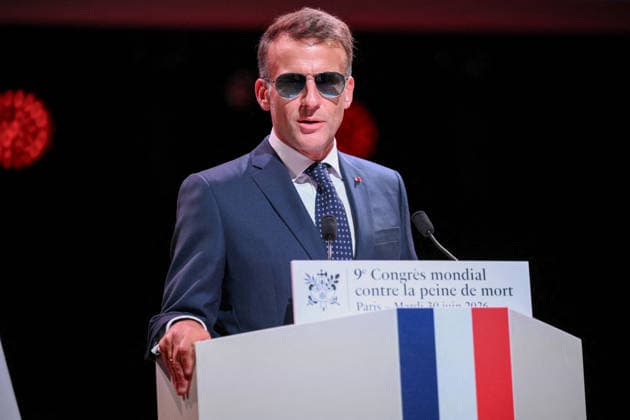 French President Emmanuel Macron delivers a speech at the 9th World Congress Against the Death Penalty in Paris, France, on June 30, 2026. Eliot Blondet Pool Bestimage French President Emmanuel Macron delivers a speech during the World Congress Against the Death Penalty in Paris, on June 30, 2026, Paris, France  Copyright: xEliotxBlondetx xPoolx xBestimagexEliotxBlondetx xPoolx xBestimagex