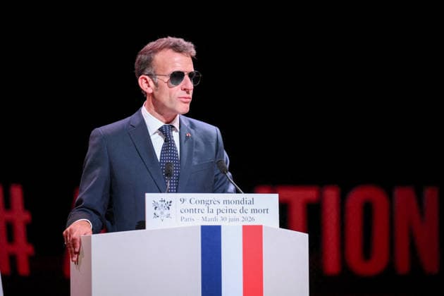 French President Emmanuel Macron delivers a speech at the 9th World Congress Against the Death Penalty in Paris, France, on June 30, 2026. Eliot Blondet Pool Bestimage French President Emmanuel Macron delivers a speech during the World Congress Against the Death Penalty in Paris, on June 30, 2026, Paris, France  Copyright: xEliotxBlondetx xPoolx xBestimagexEliotxBlondetx xPoolx xBestimagex