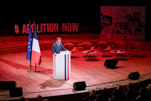 French President Emmanuel Macron delivers a speech at the 9th World Congress Against the Death Penalty in Paris, France, on June 30, 2026. Eliot Blondet Pool Bestimage French President Emmanuel Macron delivers a speech during the World Congress Against the Death Penalty in Paris, on June 30, 2026, Paris, France  Copyright: xEliotxBlondetx xPoolx xBestimagexEliotxBlondetx xPoolx xBestimagex